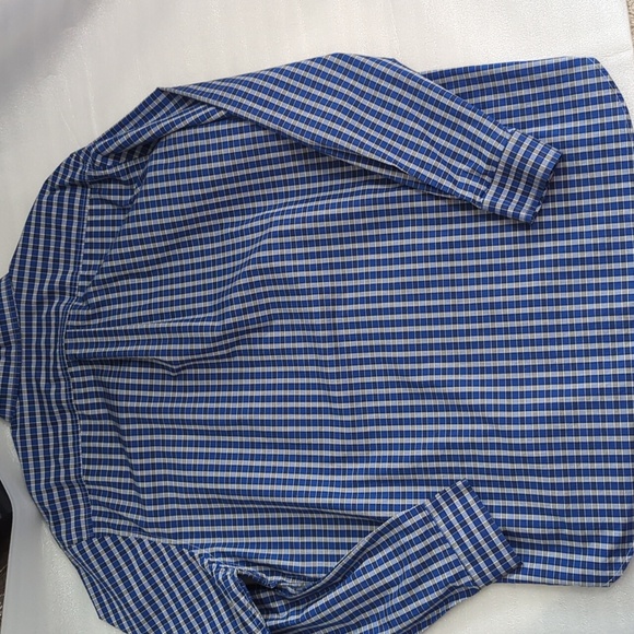 Men's Maker & Company Blue Multi-colored Plaid Dress Shirt Size XXL - Picture 2 of 5